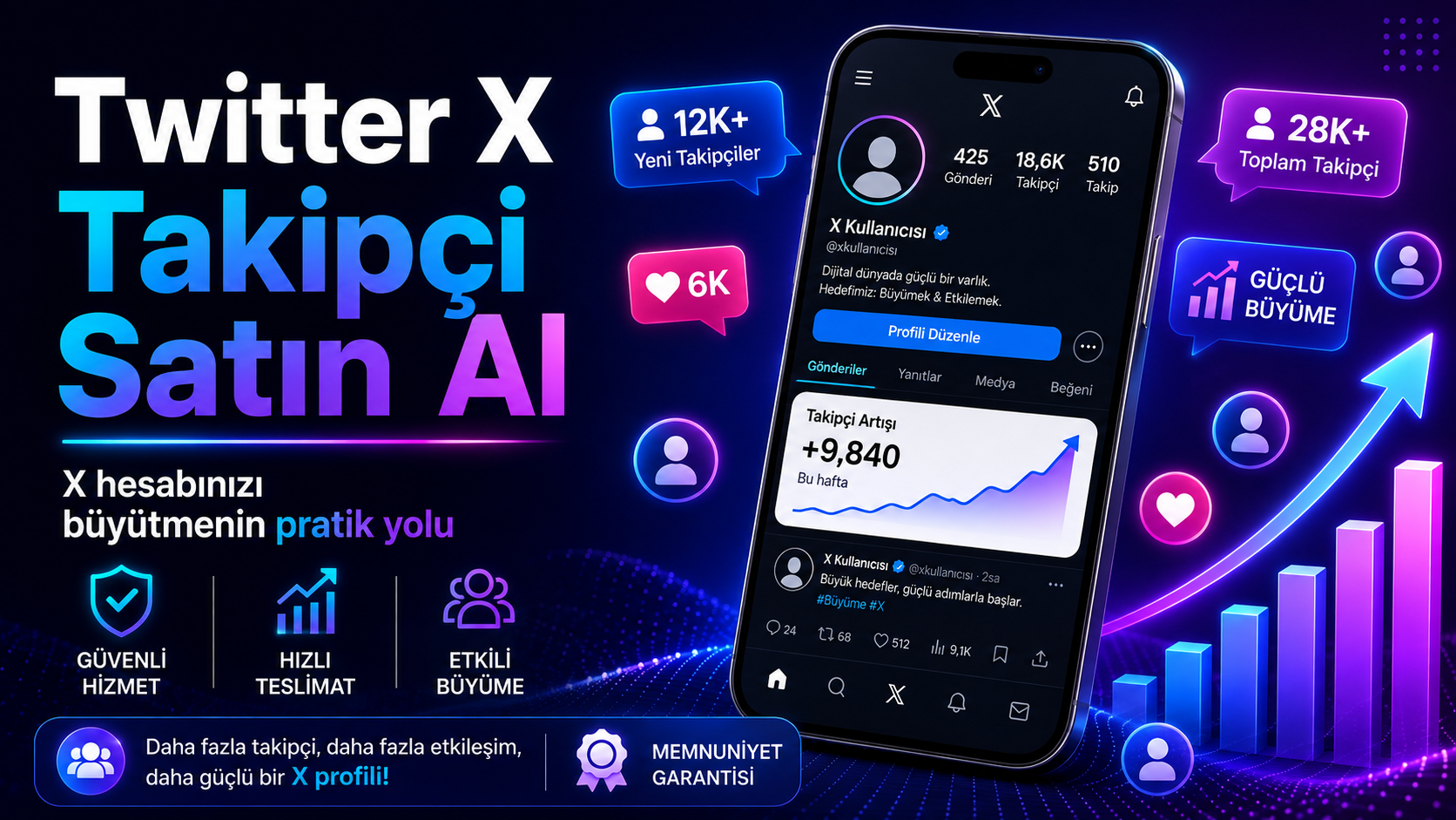 Twitter X Takipçi Satın Al | X Takipçi Hizmetleri - Lena Medya